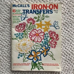McCall's Iron-On Transfers Vol. IV pattern booklet